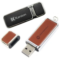 Pen Drive de Couro com Tampa 