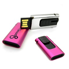 Pen Drive Retrátil de Alumínio Personalizado 