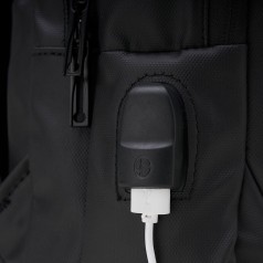 Mochila em Couro Sintético USB 17L Personalizada