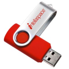 Pen Drive Giratório Vermelho Personalizado