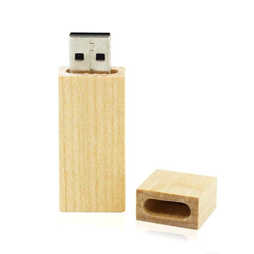 Pen Drive de Madeira Com Tampa 