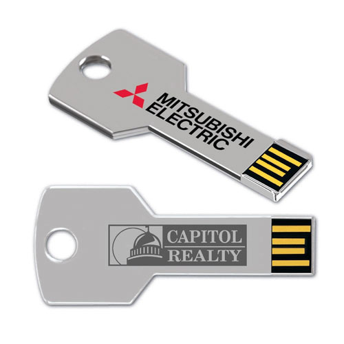 Pen Drive de Metal Formato Chave Personalizado