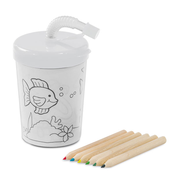 Copo Plástico Infantil Para Colorir Personalizado