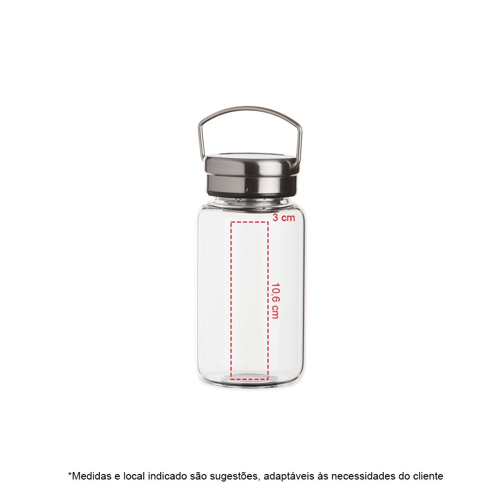 Garrafa de Vidro 650ml Personalizada