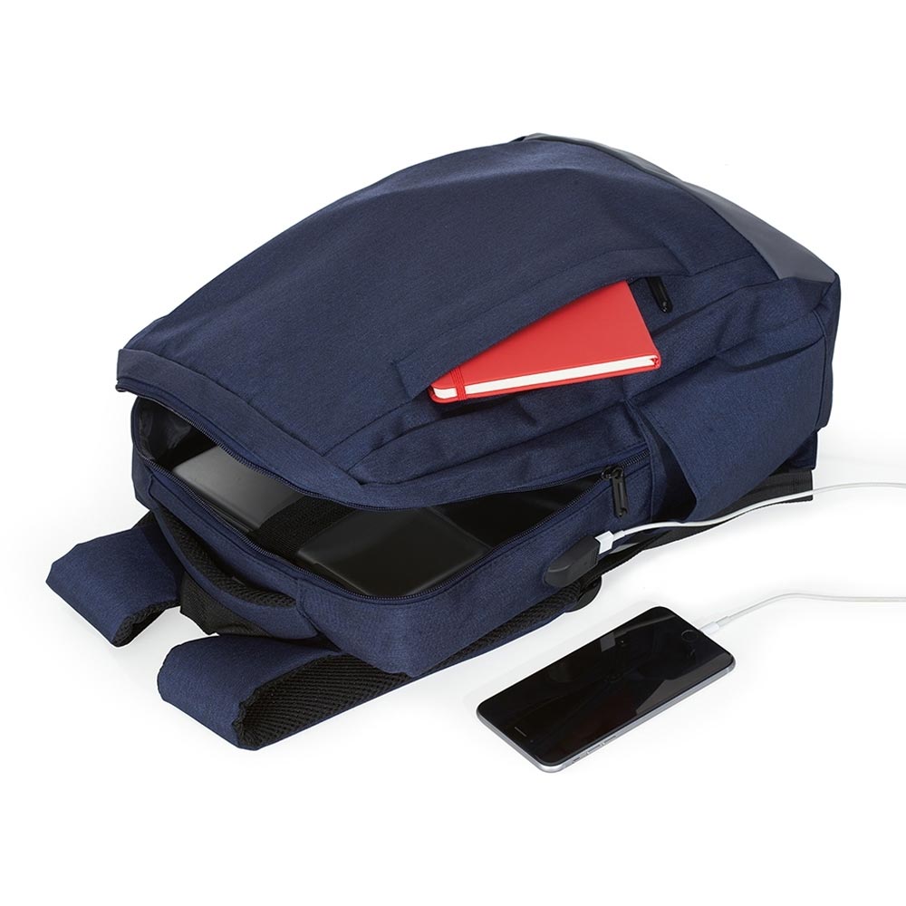 Mochila de Nylon Com USB Personalizada Para Notebook