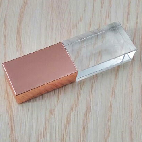 Pen Drive Cristal Rose Gold Personalizado