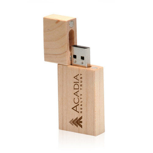 Pen Drive de Madeira Com Tampa Personalizado