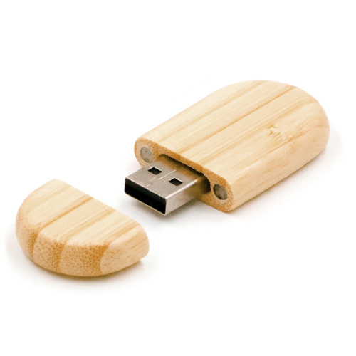 Pen Drive de Madeira Oval