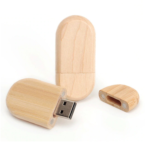 Pen Drive de Madeira Oval